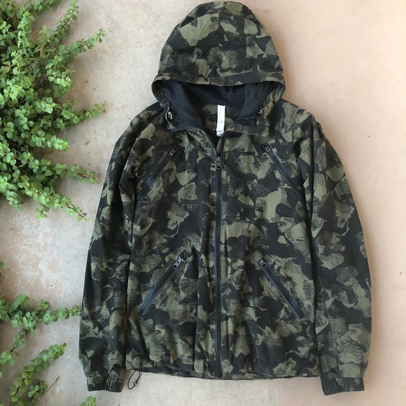 lululemon camo rain jacket